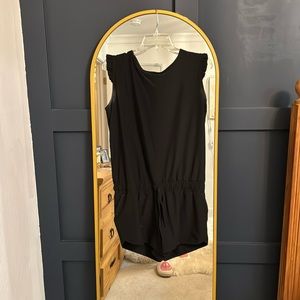 Albion short romper with liner and flutter sleeve